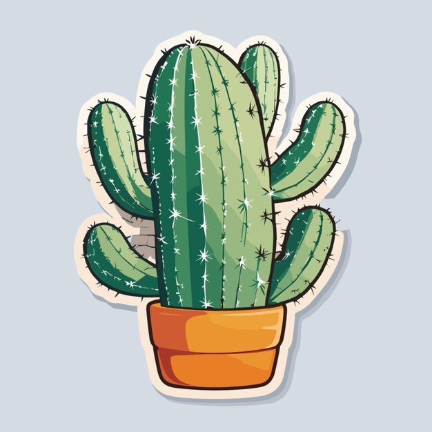 Western cactus cartoon vector