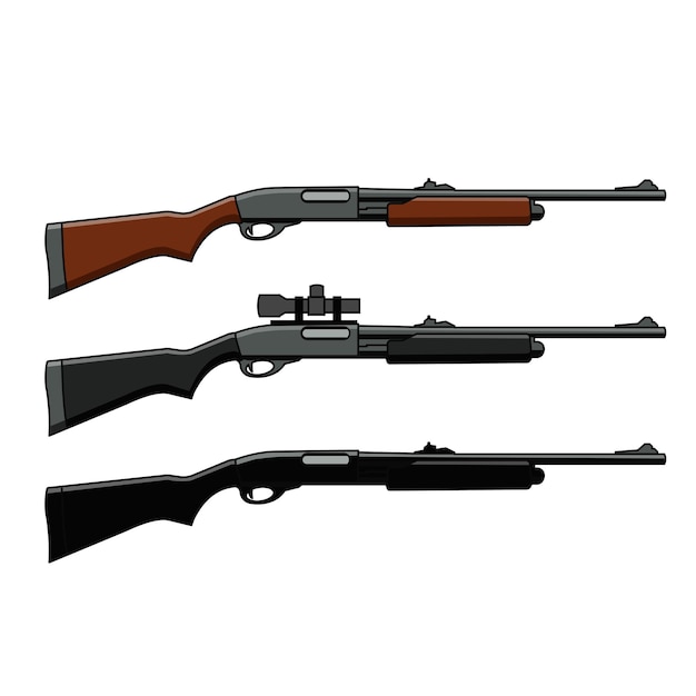 Western classic shotgun set vector design