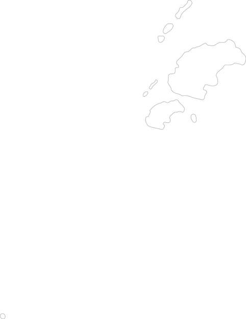 Vector western fiji outline map