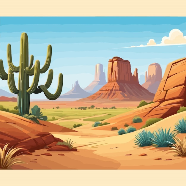 western landscape vector