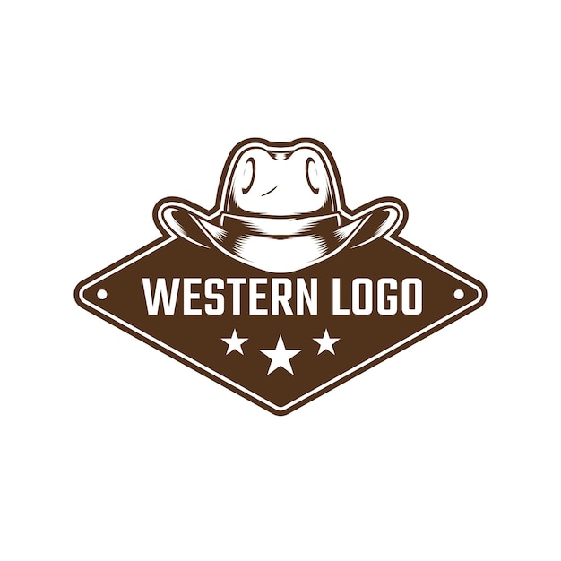 western logo template design