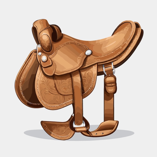 Vector western saddle vector