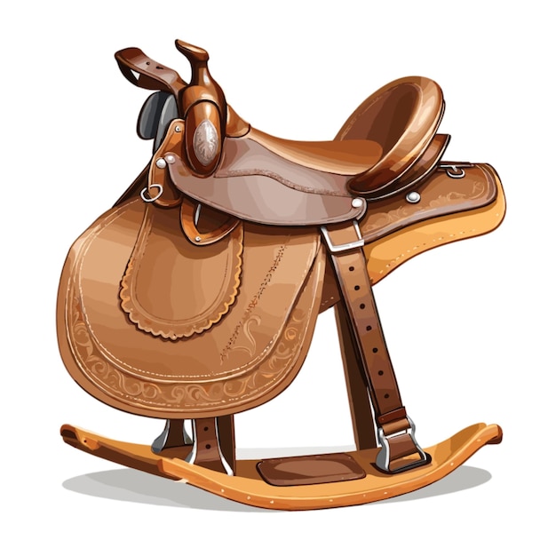 Vector western saddle vector