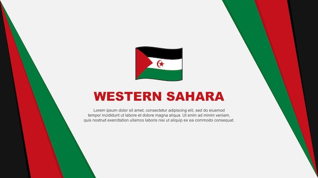 Western Sahara Flag Abstract Background Design Template Western Sahara Independence Day Banner Cartoon Vector Illustration Western Sahara Flag