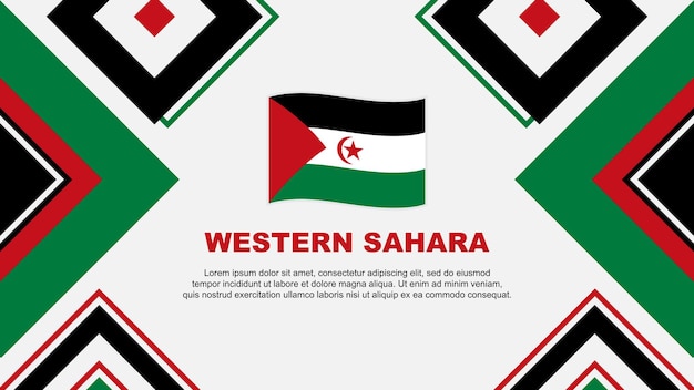 Western Sahara Flag Abstract Background Design Template Western Sahara Independence Day Banner Wallpaper Vector Illustration Western Sahara Independence Day