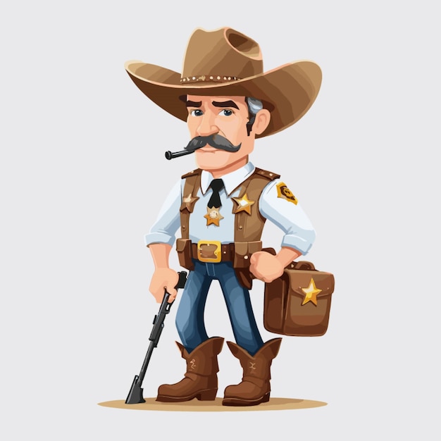 Vector western sheriff vector