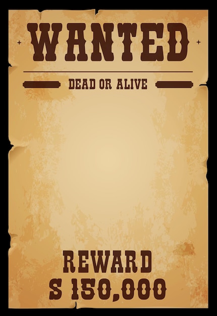 old west wanted poster template