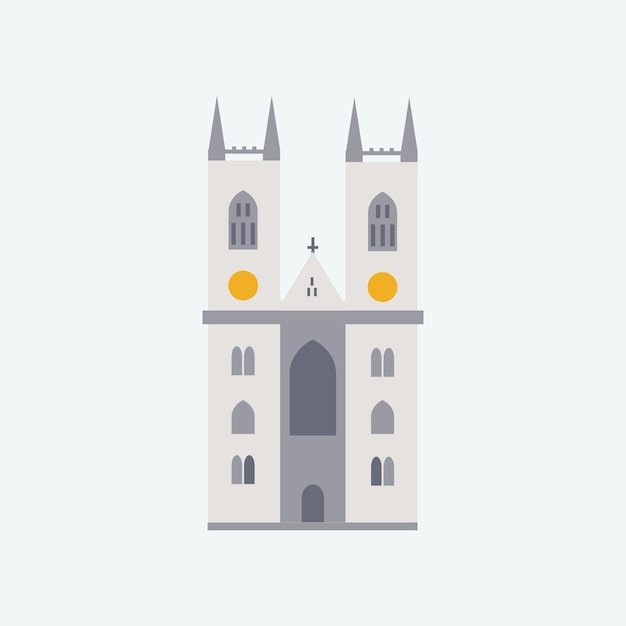 Westminster Abbey Flat style illustration