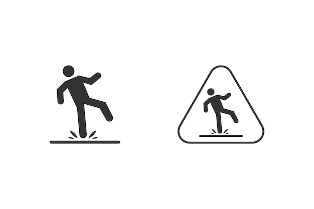 Wet floor icon sign vector design