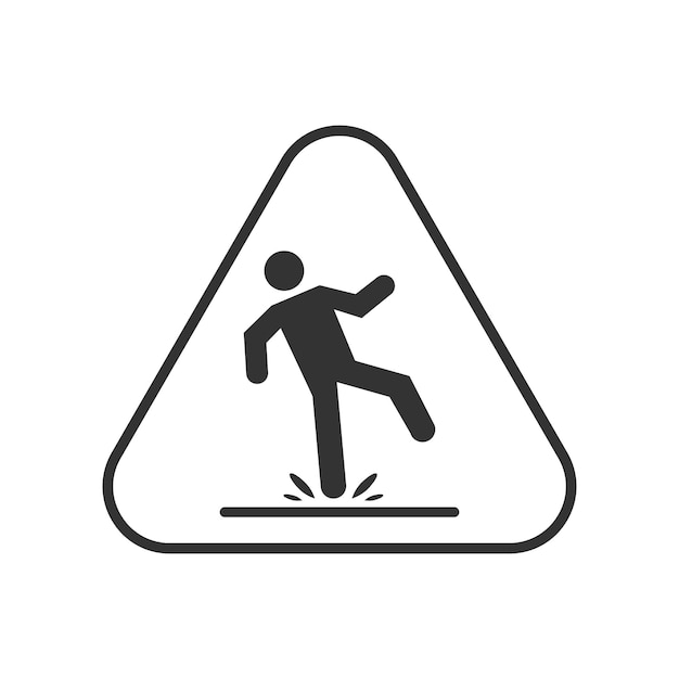 Wet floor icon sign vector design