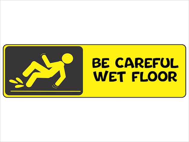 Wet Floor Sign Vector