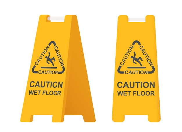 Wet floor sign.