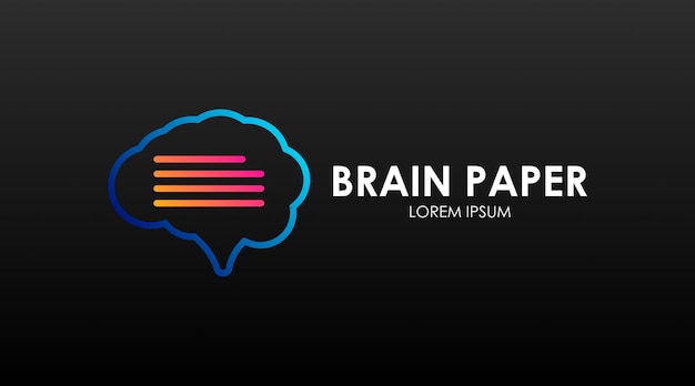 Wetenschap Logo Concept Over Hersenen. Brain Logo Vector voor wetenschappelijke doeleinden