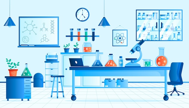 Wetenschappelijke laboratoriumcompositie in gradiëntontwerp