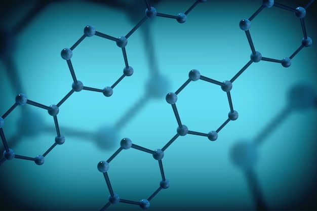 Wetenschapsachtergrond met moleculen
