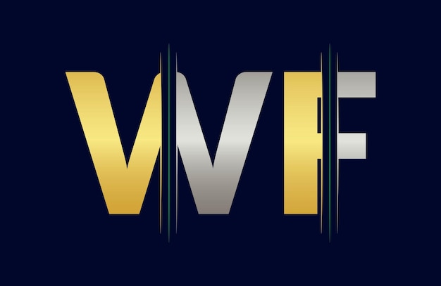 wf letter logo design vector template