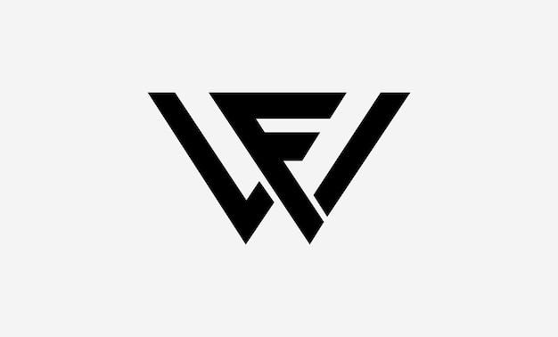 Vettore progettazione del logo wf