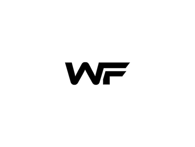 Vettore progettazione del logo wf