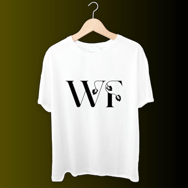 wf white t shirt design