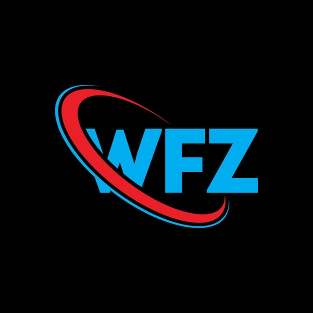 WFZ 로고 WFZ 문자 WFZ 글자 로고 디자인 WFZ 이니셜, 원과 대문자 모노그램 로고, 기술 비즈니스 및 부동산 브랜드를 위한 WFZ 타이포그래피