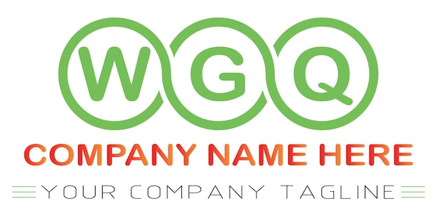 Vector wgq letter logo design