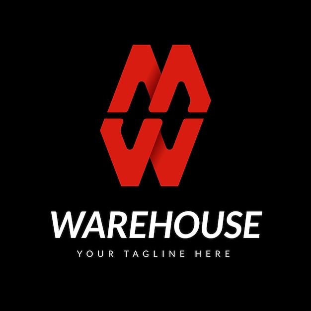 Первоначальный дизайн логотипа WH, дизайн логотипа WAREHOUSE