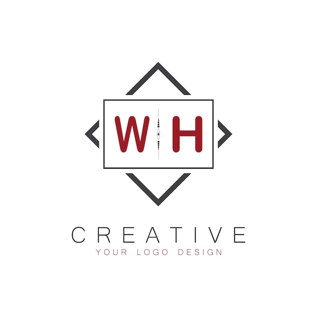 ホワイト・モノグラム (White Monogram) のロゴはクリエイティブな正方形のスタイルでデザインされています