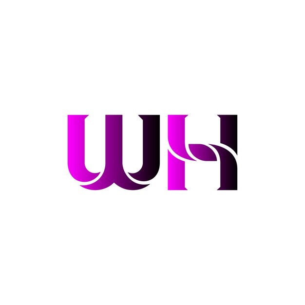 Vector wh letter logo design