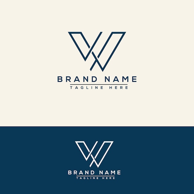 WH logo Design Template Vector Graphic Branding Element.