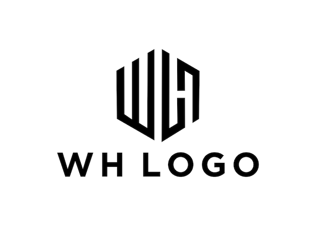 wh logo design vector illustration