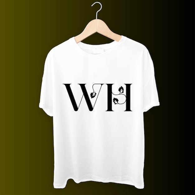 wh white tshirt design
