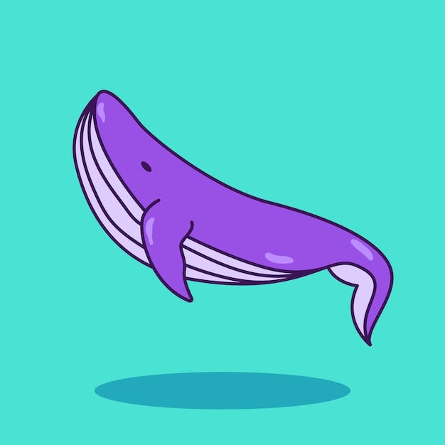 Whale Icon Doodle Illustration