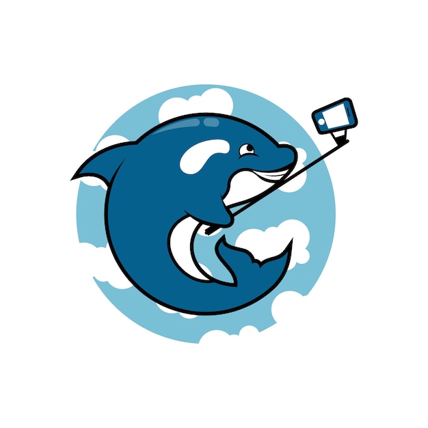 Whale logo character