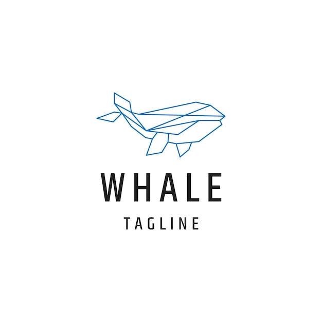 Vector whale logo design icon vector