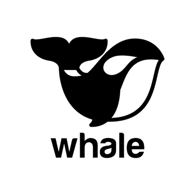 Whale Logo Design Vector Template