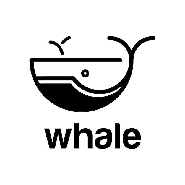 Whale logo design vector template