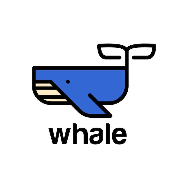 Whale Logo Design Vector Template