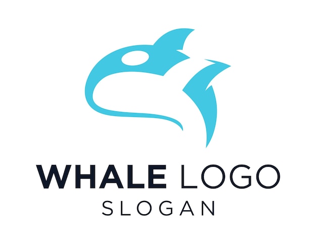 Vettore whale logo design