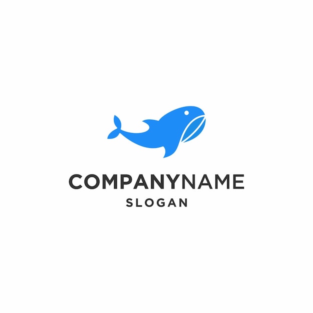 Whale logo icon design template