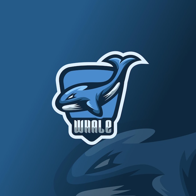 Whale mascot Logo