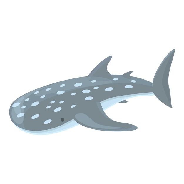 Вектор Китовая акула икона мультфильма вектор рыбное море рифовое животное