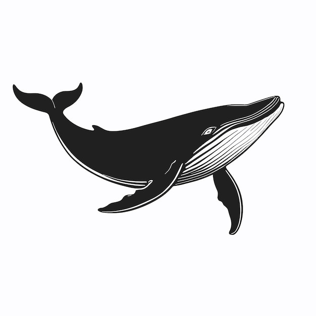 whale silhouette illustration minimalist design