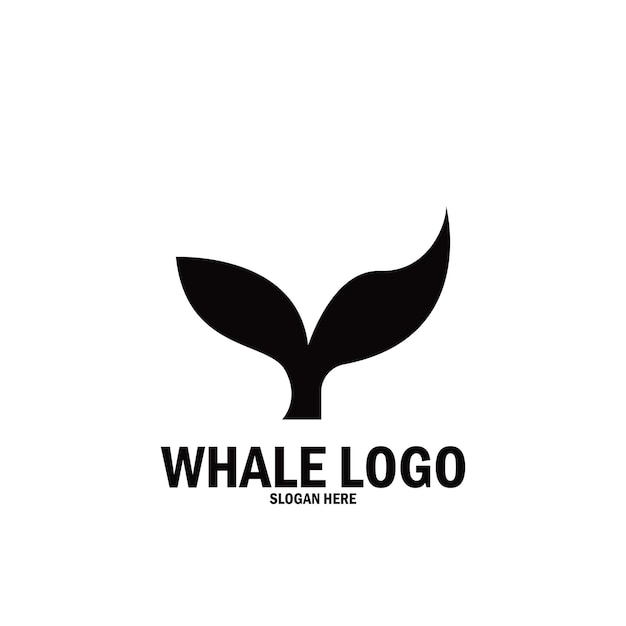 Whale simple logo icon vector illustration template design