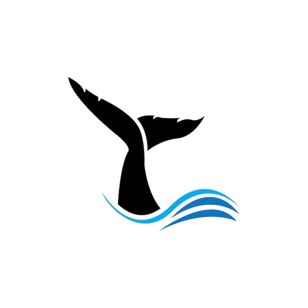 Whale tail icon vector illustration