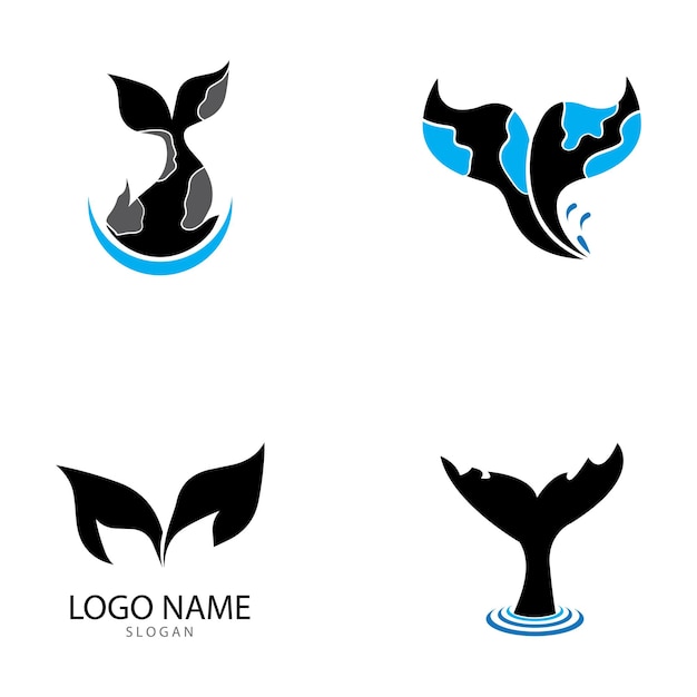 Whale tail icon vector illustration