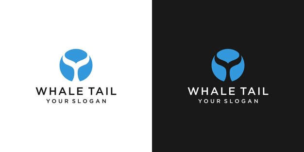 Whale Tail logo icon symbol template