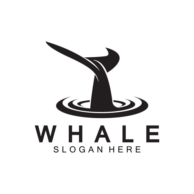 Whale tail logo vector illustration design Whale tail graphic icon