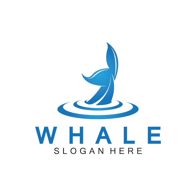 Whale tail logo vector illustration design Whale tail graphic icon