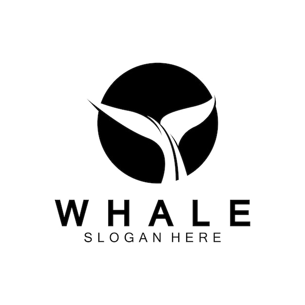 Whale tail logo vector illustration design Whale tail graphic icon