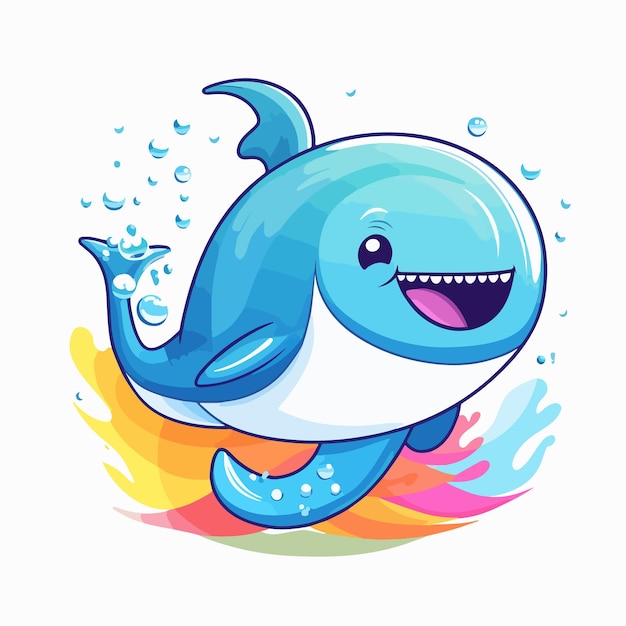 Vector whale tshirt design graphic